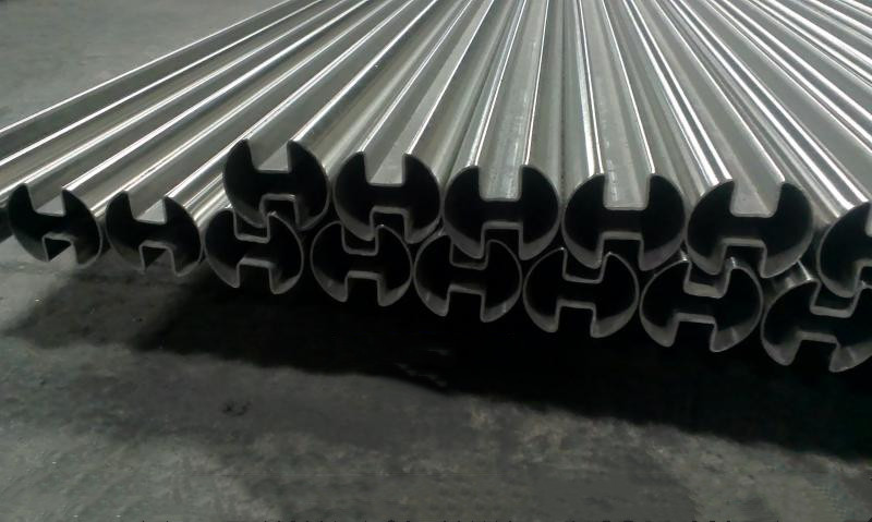 佛山厂家直供304jy官网入口夹玻璃槽管 凹槽矩形管单双槽圆管扶手面管