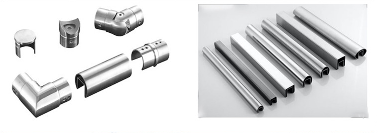 jy官网入口管厂定制304jy官网入口凹槽管 楼梯扶手凹槽管