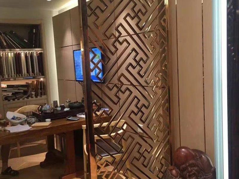 jy官网入口玫瑰金屏风生产