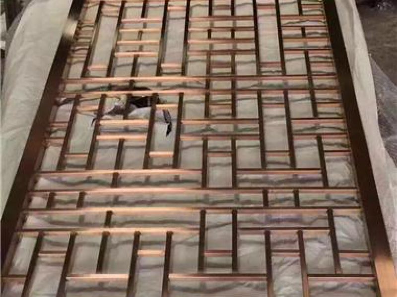 仿古铜色jy官网入口隔断屏风镀色方法及及具体细节